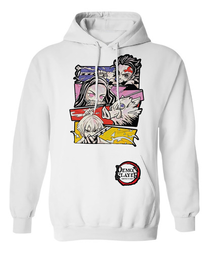 Sudadera Con Gorro Personajes Demon Slayer Diseño En Bolsa