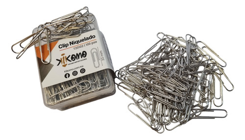 Clip Metalico Sujetapapeles Varios Modelos Caja Con 100 Pz