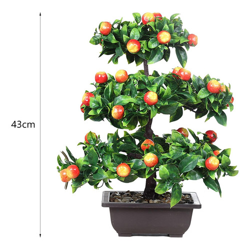 Plantas Em Vasos Artificiais Altura 34cm Peça Maçã