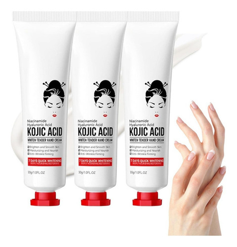 Crema De Manos Con Ácido Kójico De Sadoer, (3 Unidades)
