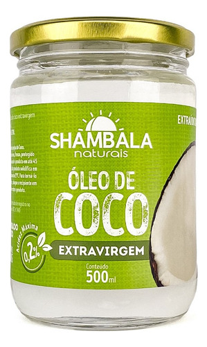 Óleo De Coco Orgânico Extra-virgem Shambala 500ml