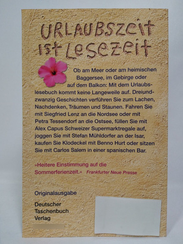 Urlaubslesebuch 2011 (dtv Fortsetzungsnummer 20) (Usado)