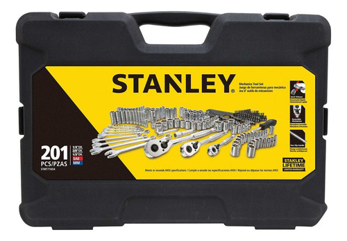 Juego Herramientas Mecanicas 201 Pzas Autocle Dados Stanley
