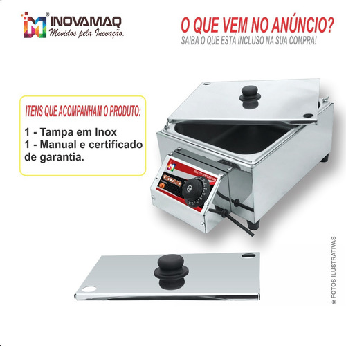 Imagem 2 de 6 de Derretedeira Analógica De Chocolate Rechaud 5kg - Inovamaq