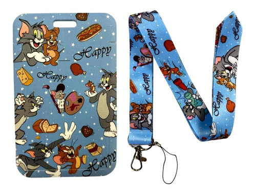 Porta Credencial Con Lanyard Tom Y Jerry Kb233