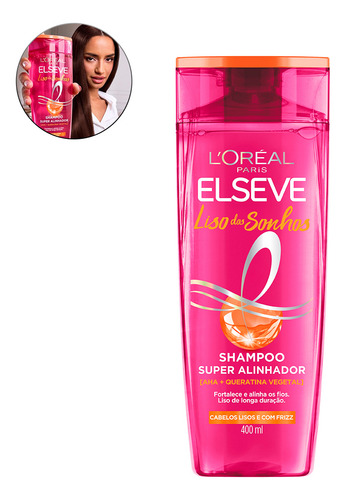 Shampoo Elseve Liso Dos Sonhos Super Alinhador Com 400ml