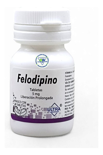 Felodipino 5 Mg C/20 Tabletas Ultra