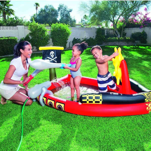 Pileta Pelotero Inflable Barco Pirata Con Espadas Bestway