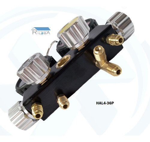 Manifold 4 Vías Para R410a, R134a, R507a Y R404a Marca Gb