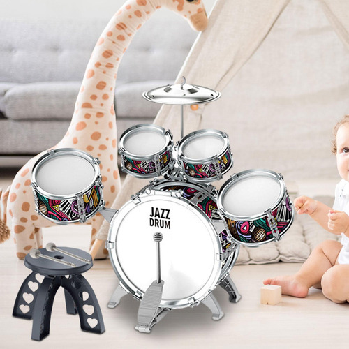 Juego De Batería De Jazz Para Niños, Kits De 5 En 1