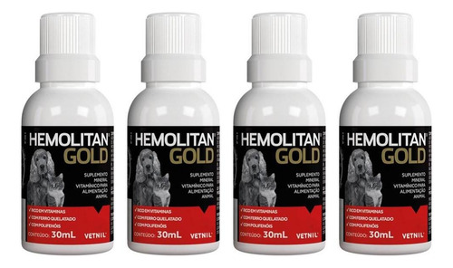 Combo 4 Unidades Hemolitan Gold - 30 Ml