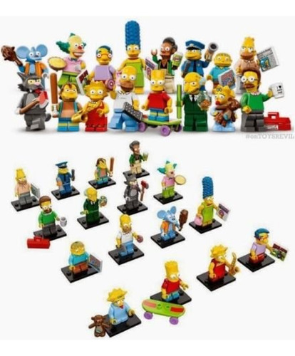 Set Completo De 16 Minifiguras Lego Simpson