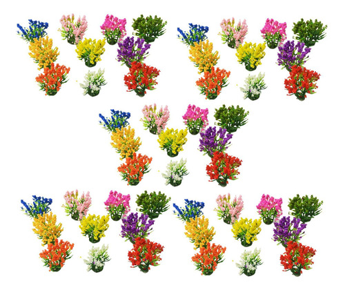50 Piezas Diy Modelo De Flores En Miniatura Kit Altura 3 Cm