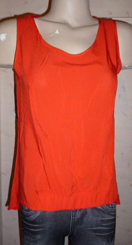 Musculosa Irregular Suelta Elástico Talles S/m L/xl Hermosa