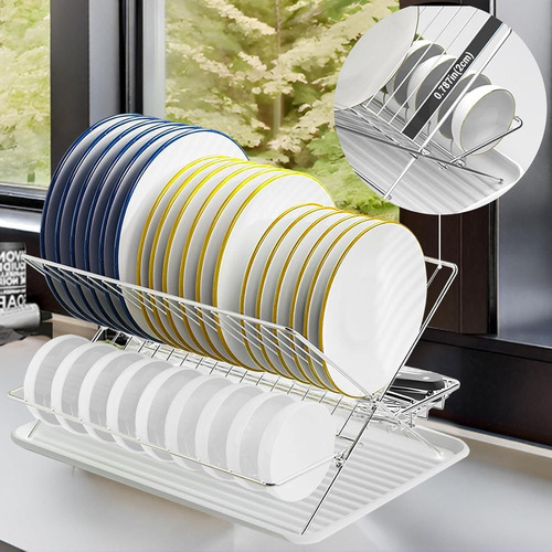 Escurridor De Platos Jokkol Acero Inoxidable 2 Niveles 44,7