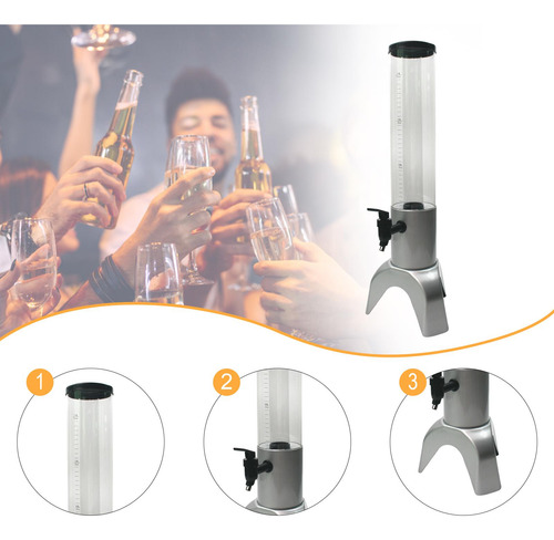 Dispensador De Cerveja, Torre De Dispensador De 15l Prata