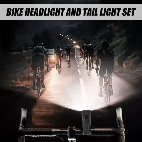 Luz De Bicicleta Recargable Linterna De Bicicleta Brillante