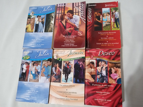 Lote X6 Novelas Romanticas Hqn Triples Novelas Inolvidables