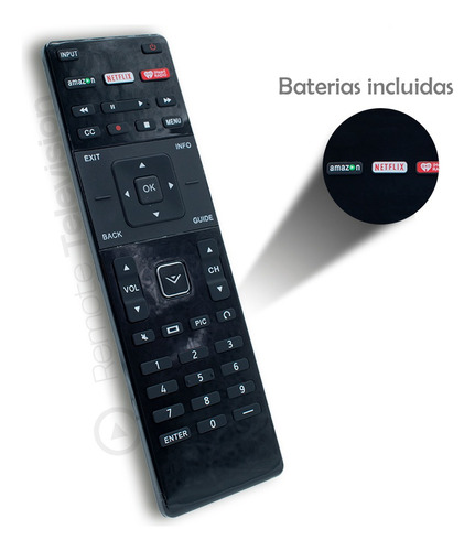 Control Remoto Smart Tv Vizio Xrt - 122 100% Compatible