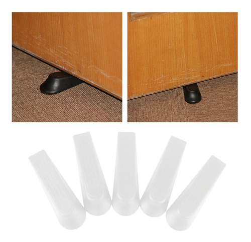 5pcs Tapones De Puerta De Plástico Reutilizables Topes