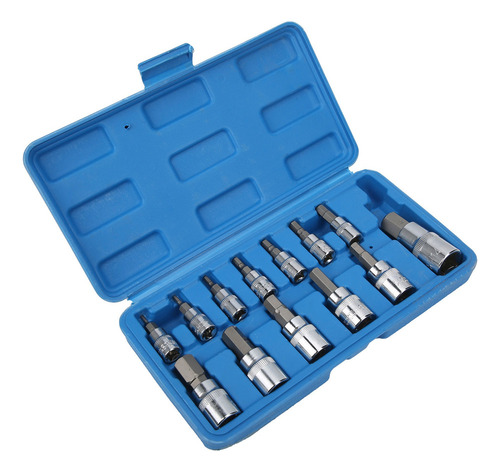 Conjunto De Soquete De Bit Hexagonal De Chave Quadrada 1/4in