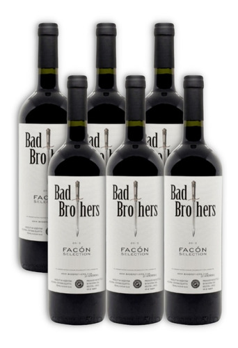 Bad Brothers Facón Selection Vino Tannat Caja X6u 750ml