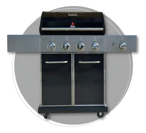 Churrasqueira a Gás Chaleur Devon Black Inox Portátil 4