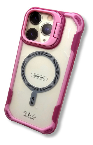 Funda Para Iphone 16 Pro Max Incluye Protector De Pantalla Rosa Bracket Case