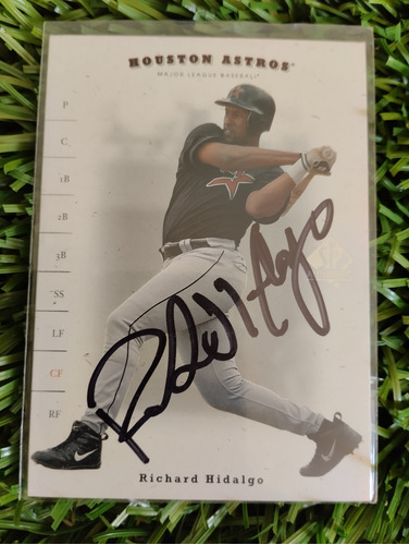 2001 Upper Deck Richard Hidalgo #42 Autografiada 