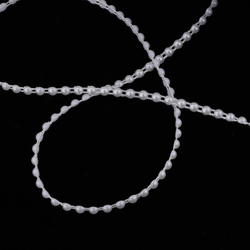 Perlas De Media Cadena De Perlas Blanco