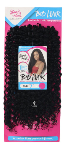 Combo 2 Cabelos Cacheado Cacheado Fibra D Proteina P/crochet Cor Preto Cor 1