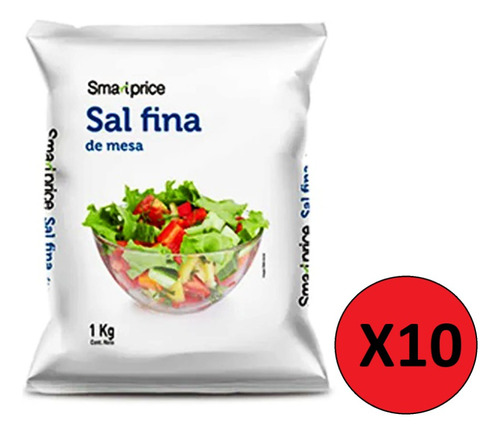 Sal Fina Smart Price 1k Pack 10, Buena Para Cocinar