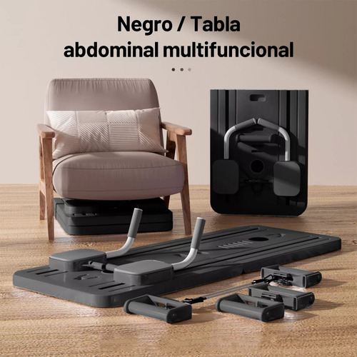 Tabla Abdominal Multifuncional Plank Trainer Rodillo Negro