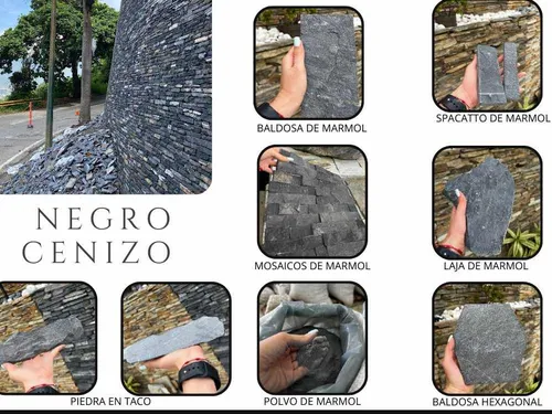 comprar Spaccatto , Laja, Jardinería, Taco En Mármol Negro Cenizo