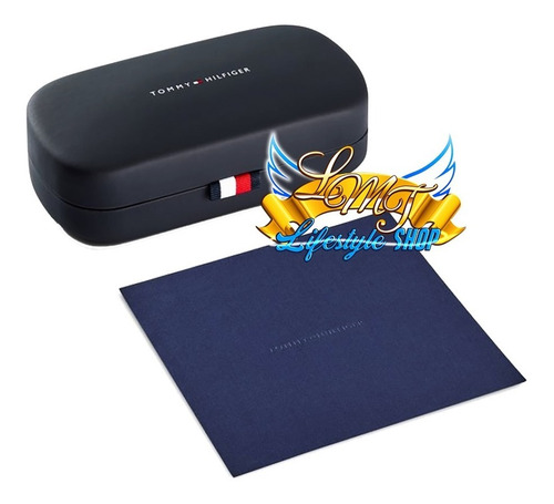 Lentes De Sol Tommy Hilfiger Th1651/s 003/2y Navigator Iconic Contrast Pilot 61mm Negro Mate/azul/azul Espejo Gafas Originales Para Hombre