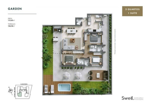 Imagem 4 de 15 de Apartamento - Agua Verde - Ref: 2982 - V-2982