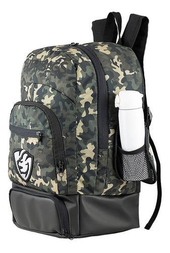 Mochila Térmica Fitness Lancheira Marmita Frasqueira Dieta Academia Top Everbags Camuflada Verde