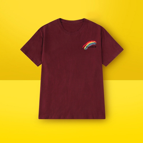 Camiseta Con Cuello Redondo, Ajustada, Algodón, Color Liso,