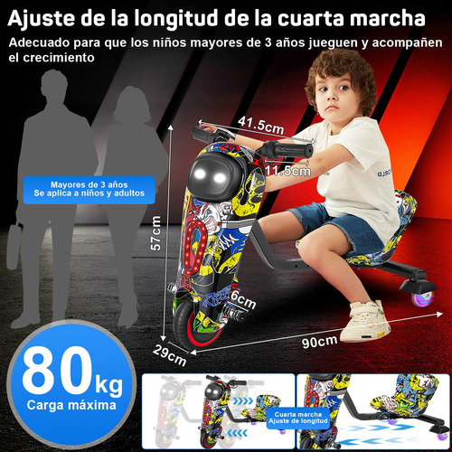 Scooter Electrico Deriva De Tres 3 Velocidad Con Bluetooth