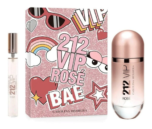 Carolina Herrera 212 Vip Rose Edp Set 80ml + 10ml / Lodoro