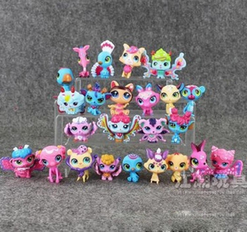 Set De 24 Minifiguras Lps Pet Shop For Cocker Spaniel Colli