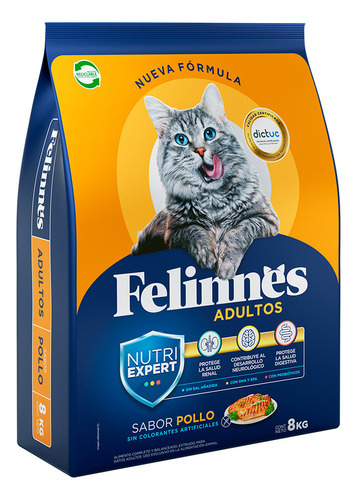 Alimento Felinnes Gato Adulto Pollo 8kg