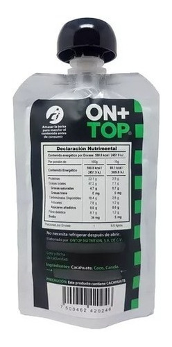 On+top Crema De Cacahuate Con Coco 100g