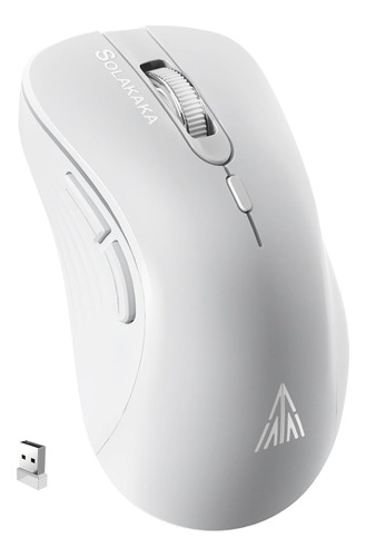 Solakaka Sm66 White Silent Dual Mode Bluetooth/2.4ghz Wir...
