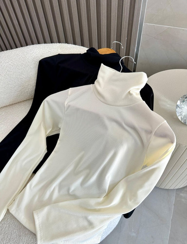 Remera Polera Mujer Morley Lisa Básica Manga Larga Pack X3