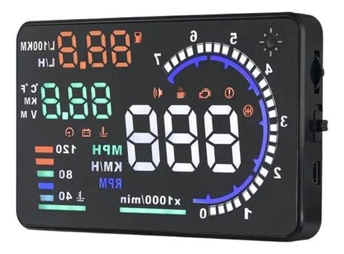 A 5.5 '' Hud Pantalla De Cabeza De Coche Obd Ii Led Sistema