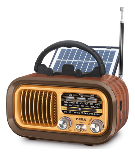 Radio Pequeña Retro Vintage Bluetooth, Radio Portátil