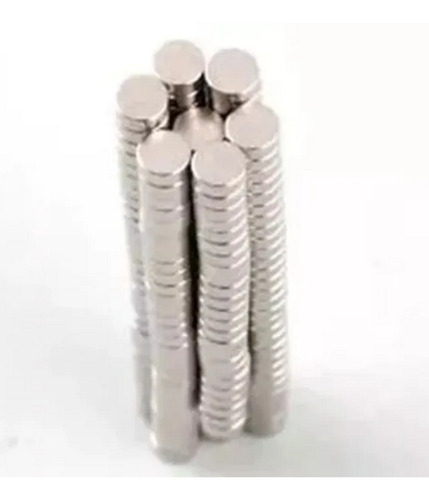 Imagen 2 de 7 de 100 Imanes De Neodimio 5x1 Mm Super Potentes