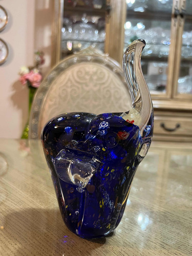 Elefante De Cristal Murano Millefiori (Usado)