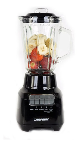 Licuadora Chefman 1.5 Litros 4 Velocidades 400 W Negro